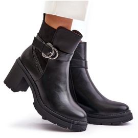 Botas Mujer Tacón Alto, Cálidas, Cremallera, Negro Inabelle 9
