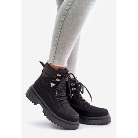 Botas Trapper Mujer Con Cordones Negro Rabaria 1 Botas Trapper Mujer Con Cordones Negro Rabaria 1