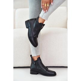 Botas bajas de mujer con tacón plano Warmed Black S.Barski HY42-119 Black negro 6
