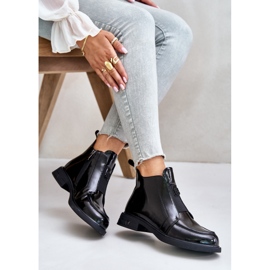 S.Barski Botines Mujer Charol Con Cremallera D&amp;A JC42-24 Negro 7