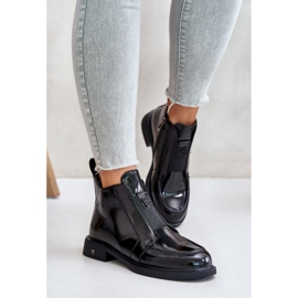 S.Barski Botines Mujer Charol Con Cremallera D&amp;A JC42-24 Negro 3