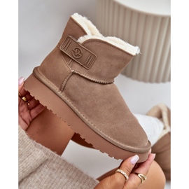 Botas de nieve de piel ante con pelo Vinceza 97951 Beige 2