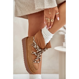 Botas de nieve para mujer de ante con cordones gruesos D.Franklin DFSH375003 Marrón 9