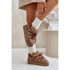 Botas de nieve de plataforma baja con pelo D.Franklin DFSH370011 Marrón 9