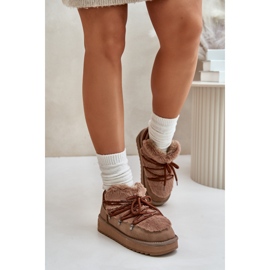 Botas de nieve de plataforma baja con pelo D.Franklin DFSH370011 Marrón 6