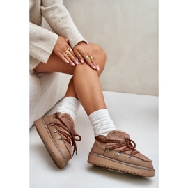 Botas de nieve de plataforma baja con pelo D.Franklin DFSH370011 Marrón 11