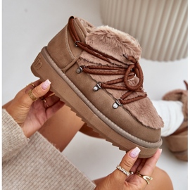 Botas de nieve de plataforma baja con pelo D.Franklin DFSH370011 Marrón 4