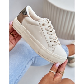 Zapatillas de mujer aisladas con plataforma Big Star OO274A454 Beige 2