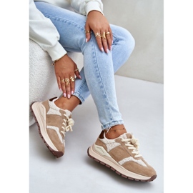 Zapatillas Mujer Piel Piel Big Star OO274A317 HI-POLY System Beige 6