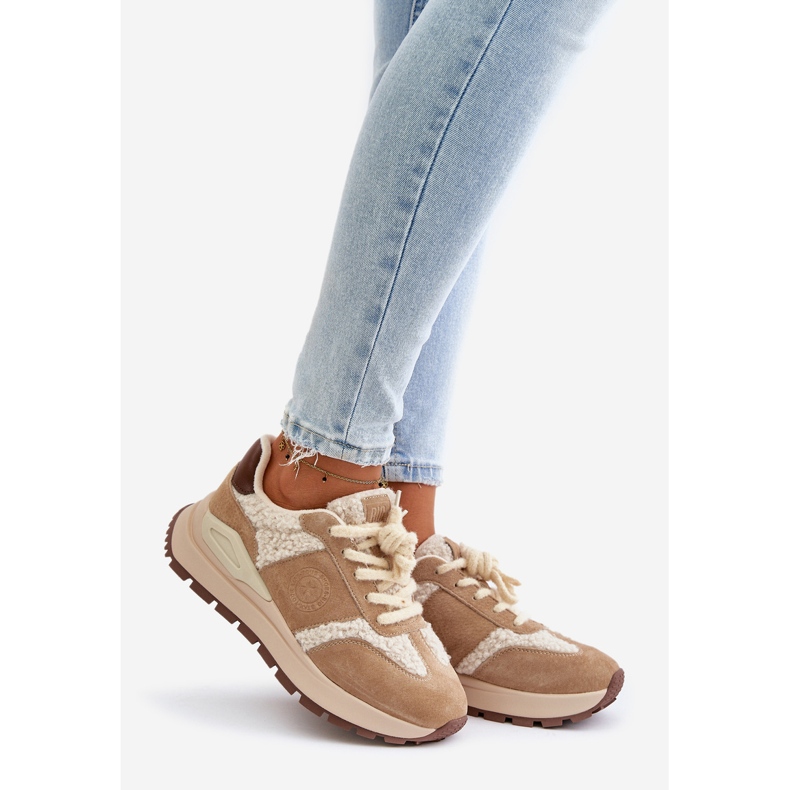 Zapatillas Mujer Piel Piel Big Star OO274A317 HI-POLY System Beige 1