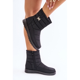 Botas de nieve ligeras con cremallera para mujer Negro Mezitha 5