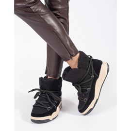 Seastar Botas de nieve de mujer negras con suela gruesa. negro 2