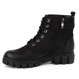 Olivier Botas de mujer de piel, con aislamiento, 373BB, negro 2