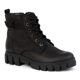Olivier Botas de mujer de piel, con aislamiento, 373BB, negro 1