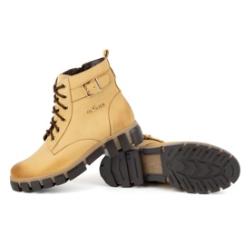 Olivier Botas de mujer de piel, aislantes, 373BB, beige 5
