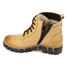 Olivier Botas de mujer de piel, aislantes, 373BB, beige 8