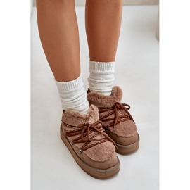 Botas de nieve de plataforma baja con pelo D.Franklin DFSH370011 Marrón 10