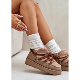 Botas de nieve de plataforma baja con pelo D.Franklin DFSH370011 Marrón 12