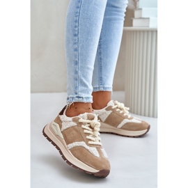Zapatillas Mujer Piel Piel Big Star OO274A317 HI-POLY System Beige 2