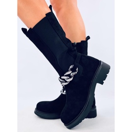 Botas Chelsea Wiley de caña larga en negro 2