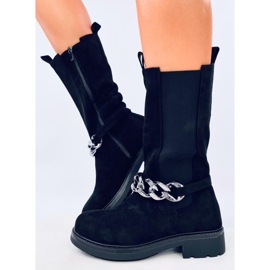 Botas Chelsea Wiley de caña larga en negro 3