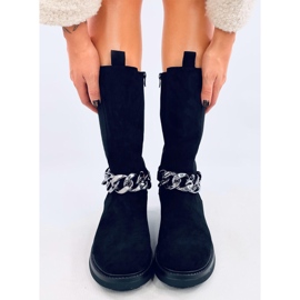 Botas Chelsea Wiley de caña larga en negro 4