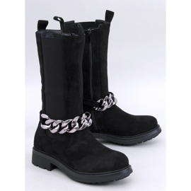 Botas Chelsea Wiley de caña larga en negro 1