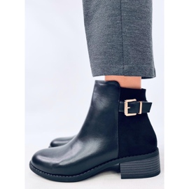 Botas Chelsea de mujer Gammes en ante flor negro 3