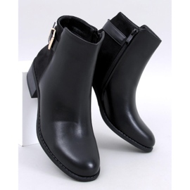 Botas Chelsea de mujer Gammes en ante flor negro 1