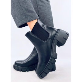 Botas Chelsea Ledeck Black Pu con tacón ancho negro 2