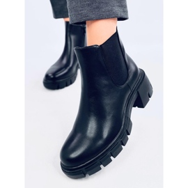 Botas Chelsea Ledeck Black Pu con tacón ancho negro 4