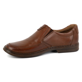 KOMODO Zapatos de hombre fabricados en piel natural slip-on 854K marrón 1