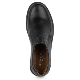 KOMODO Zapatos de hombre fabricados en piel natural slip-on 854K, negro 6