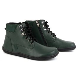 Olivier Zapatos mujer minimalistas descalzos piel invierno 1262 verde 3