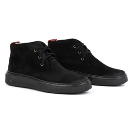 Zapatos chukka de piel para hombre KAMPOL 109/35 Sw, negro 2