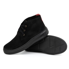 Zapatos chukka de piel para hombre KAMPOL 109/35 Sw, negro 3
