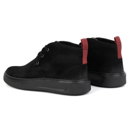 Zapatos chukka de piel para hombre KAMPOL 109/35 Sw, negro 4
