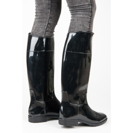 Botas de goma lacadas negro 5