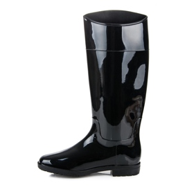 Botas de goma lacadas negro 2
