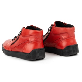 Kampol Zapatos de cuero con aislamiento para hombre 120KAM rojo 4