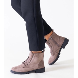Botas trabajadoras de ante ecológico marrón con plataforma Barosa 2