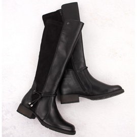 Botas aislantes de piel para mujer, negras Rieker Z9564-00 negro 11