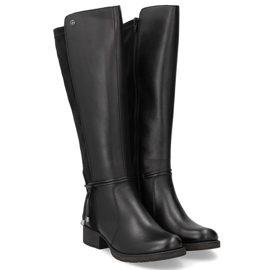 Botas aislantes de piel para mujer, negras Rieker Z9564-00 negro 10