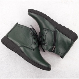 Botines aislantes de piel para mujer verde Helios 501 3