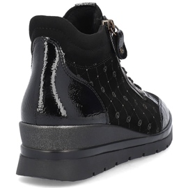 Rieker Botas de mujer en piel, charol Remonte R0773-04 negro 2 Rieker Botas de mujer en piel, charol Remonte R0773-04 negro 2