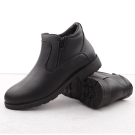 Atletico Botas de hombre, botas Chelsea con aislamiento, negras Man's Style WS-002 negro 4