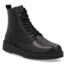 Botas de piel con aislamiento para hombre, negras, Rieker 30101-00 negro 5