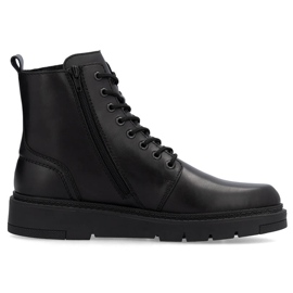 Botas de piel con aislamiento para hombre, negras, Rieker 30101-00 negro 6