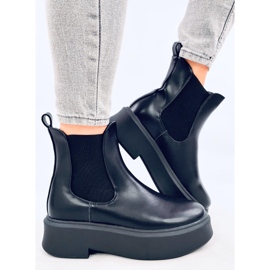 Botines Chelsea con suela gruesa Laos Black negro 3