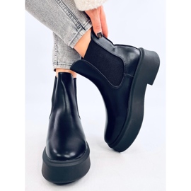Botines Chelsea con suela gruesa Laos Black negro 5